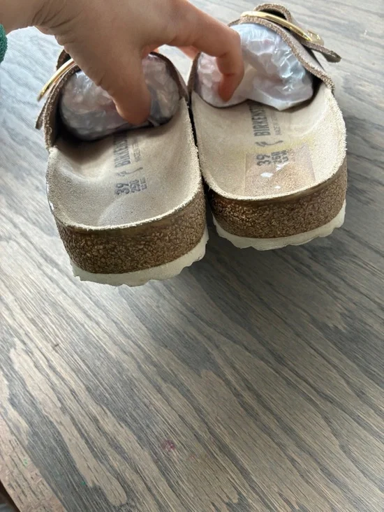 [Birkenstock] Madrid Big Buckle Washed Metallic Rose Gold sandal 39 - Picture 6 of 12